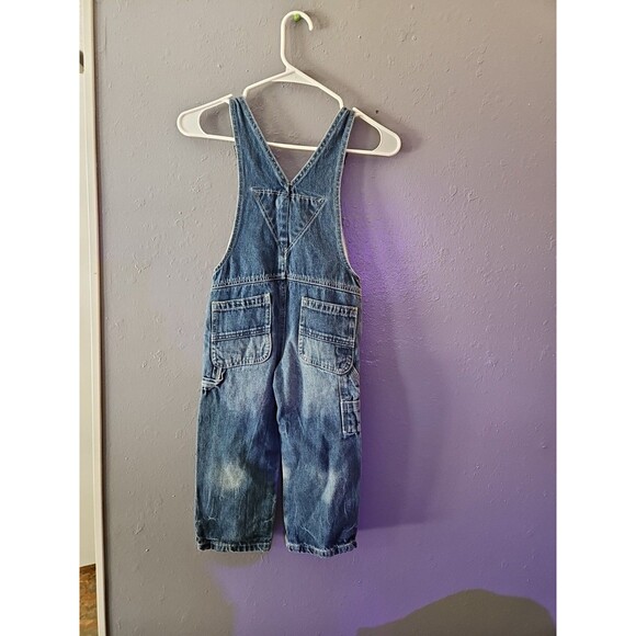 Genuine Kids Osh Kosh Overalls Size 4T 24" Waist Blue Denim Jean Overalls (A286) - Picture 5 of 8